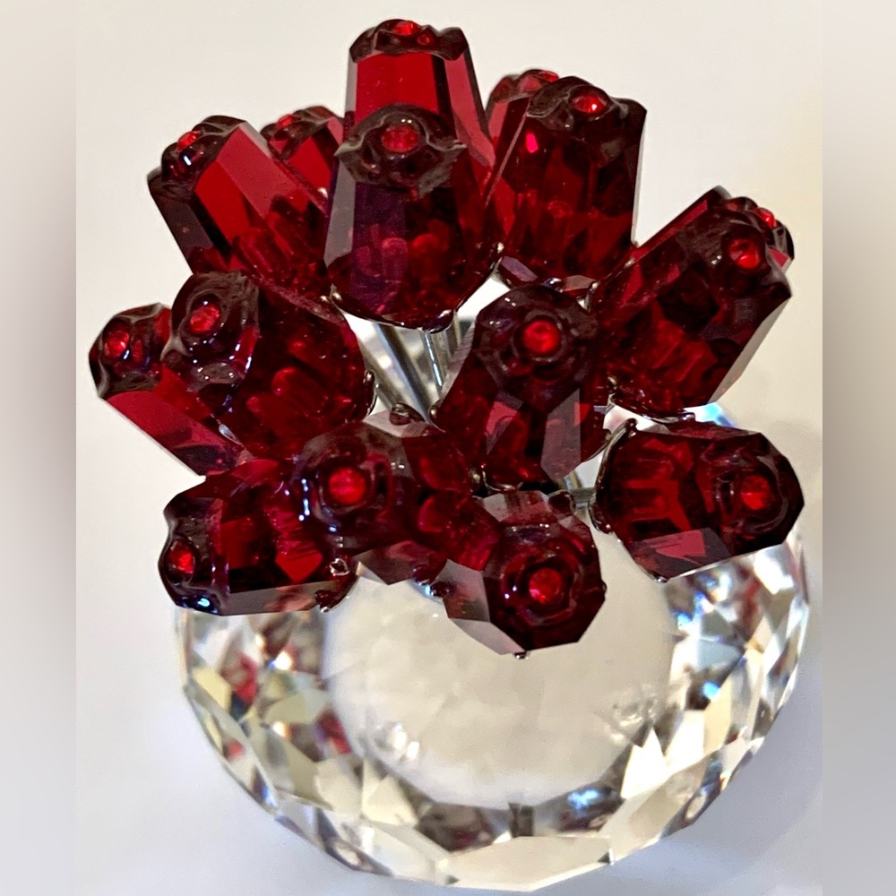 Swarovski Vase of Roses Crystal Figurine Jubilee Edition 2002
